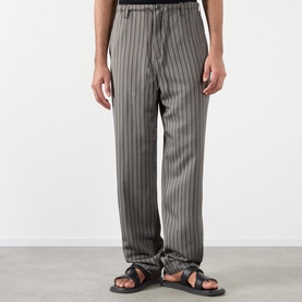 Pinstripe Straight Leg Trousers