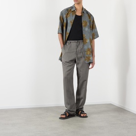 Pinstripe Straight Leg Trousers