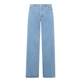 Mid-Rise Loose Straight Leg Jeans