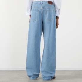 Mid-Rise Loose Straight Leg Jeans