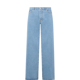 Mid-Rise Loose Straight Leg Jeans