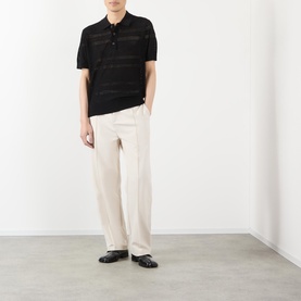Sheer Stripe Polo Shirt