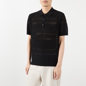 Sheer Stripe Polo Shirt