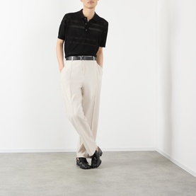 Sheer Stripe Polo Shirt