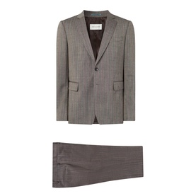 Single-Breasted Pinstripe Two-Piece Suit