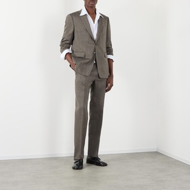 Single-Breasted Pinstripe Two-Piece Suit