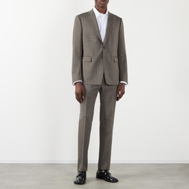 Single-Breasted Pinstripe Two-Piece Suit