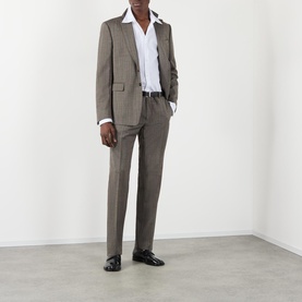 Single-Breasted Pinstripe Two-Piece Suit