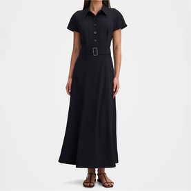Elora Crepe Shirt Dress