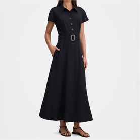Elora Crepe Shirt Dress