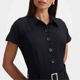 Elora Crepe Shirt Dress