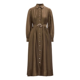 Evelyn Belted Shirt Dress