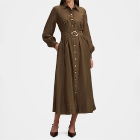 Evelyn Belted Shirt Dress
