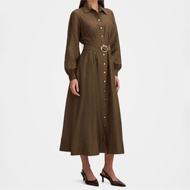 Evelyn Belted Shirt Dress