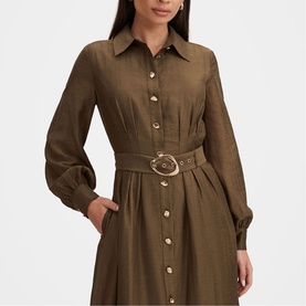 Evelyn Belted Shirt Dress