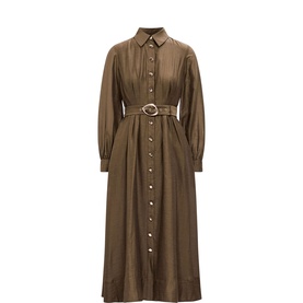 Evelyn Belted Shirt Dress