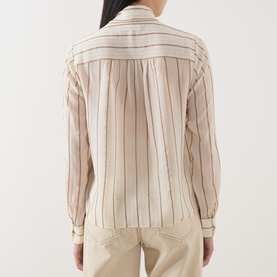 The Silk Tie Striped Blouse