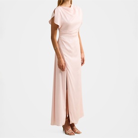 Genevieve Satin Drape Dress