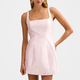 Kaitlyn Structured Satin Mini Dress