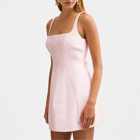 Kaitlyn Structured Satin Mini Dress