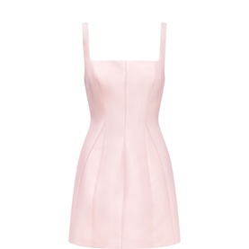 Kaitlyn Structured Satin Mini Dress