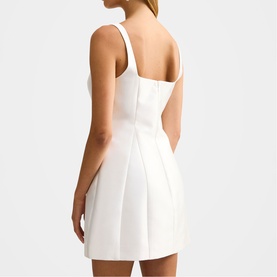 Kaitlyn Structured Satin Mini Dress