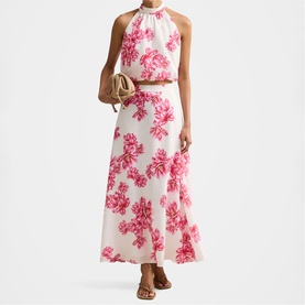 Maisie Petite Floral Halterneck Top
