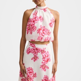 Maisie Petite Floral Halterneck Top
