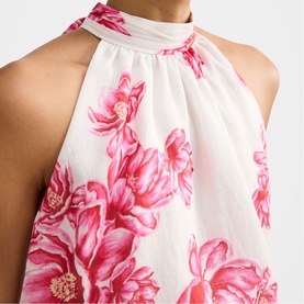 Maisie Petite Floral Halterneck Top