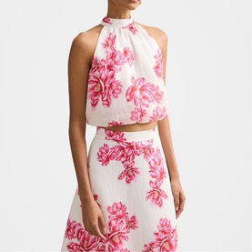 Maisie Petite Floral Halterneck Top