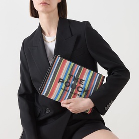 The Stripe Mesh Large Pouch