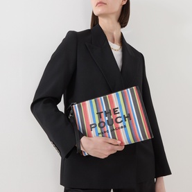 The Stripe Mesh Large Pouch