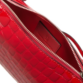 The Glossy Croc Snapshot Shoulder Bag