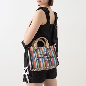 The Stripe Mesh Small Tote Bag