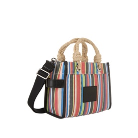 The Stripe Mesh Small Tote Bag
