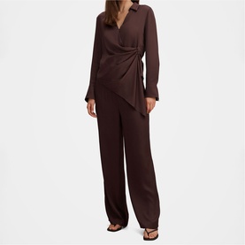 Maude Satin Wide Leg Trousers