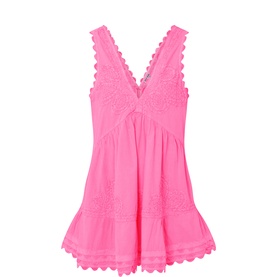Poplin V-Back Dress