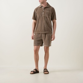 Velour Drawstring Shorts
