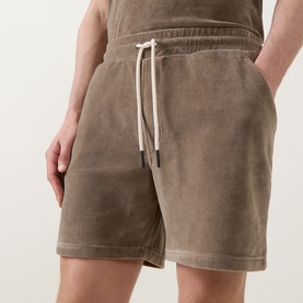 Velour Drawstring Shorts