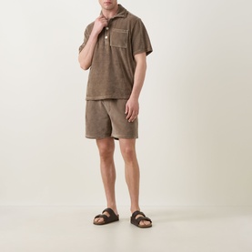 Velour Drawstring Shorts