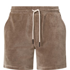 Velour Drawstring Shorts