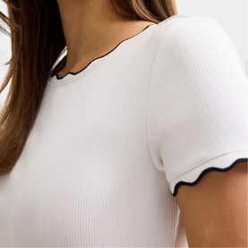 Rebecca Scallop Trim Top