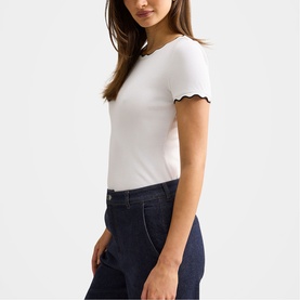 Rebecca Scallop Trim Top