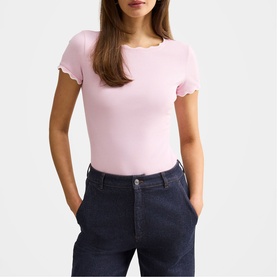 Rebecca Scallop Trim Top