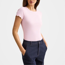 Rebecca Scallop Trim Top