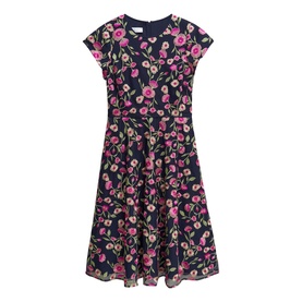 Tia Floral Embroidered Flared Dress