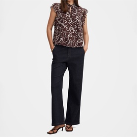Tullia Floral Ruffle Sleeve Top
