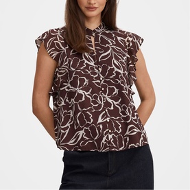 Tullia Floral Ruffle Sleeve Top