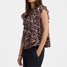 Tullia Floral Ruffle Sleeve Top