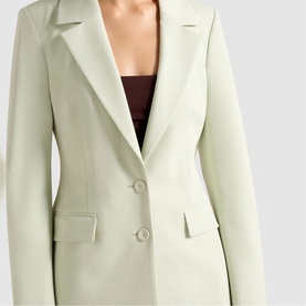 Veda Nipped Waist Single-Breasted Blazer
